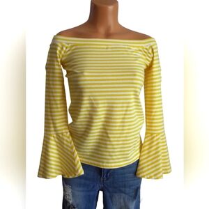 Talbots striped bell sleeved Shirt Top